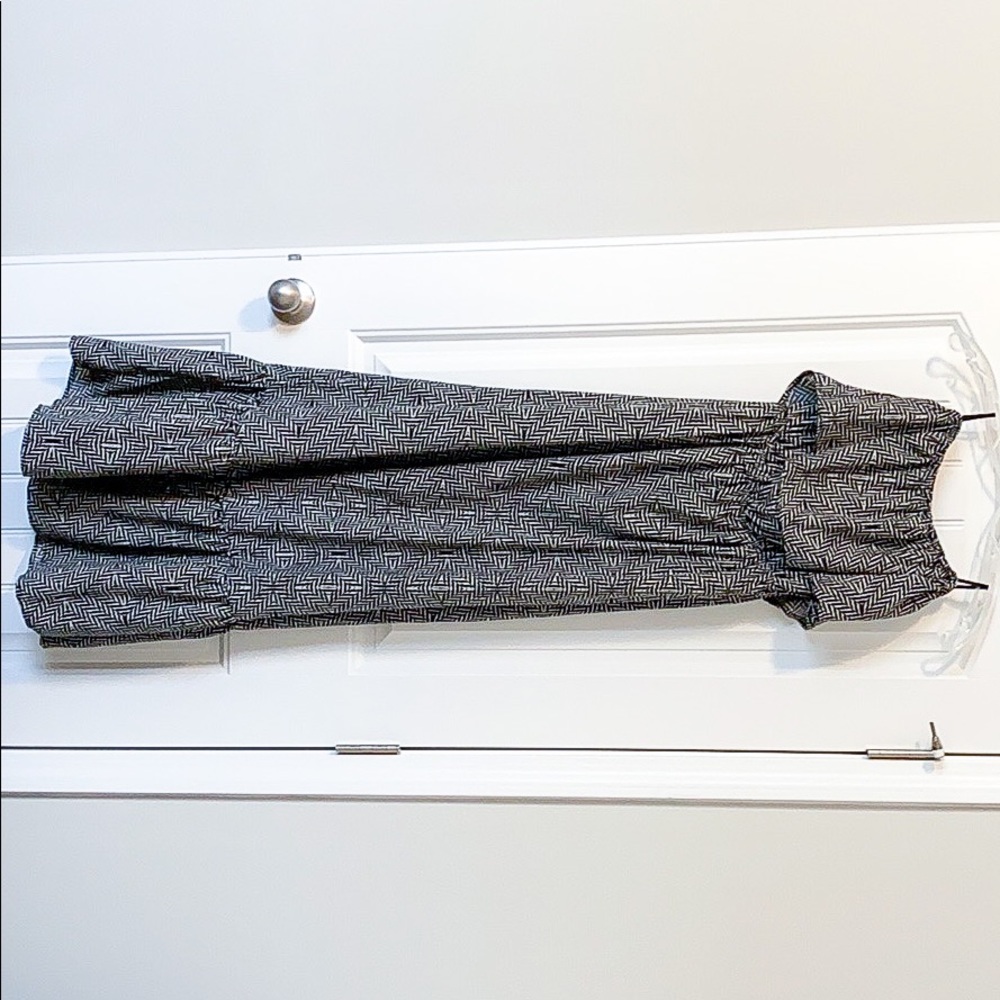 ⚡️One Clothing black and white Aztec midi dress